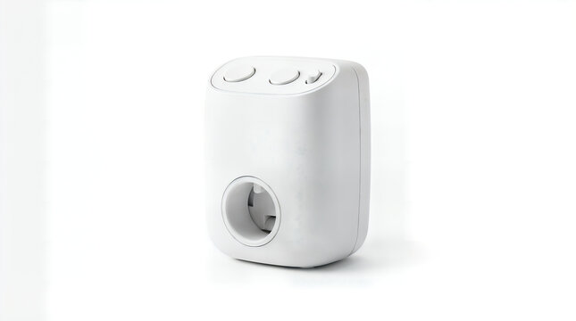 White plug-in smart home power outlet socket with electrical socket