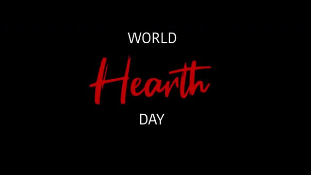 World Heart Day handwritten text animation for heart health awareness, designed for September health campaigns, greeting videos, social media content, and educational materials.