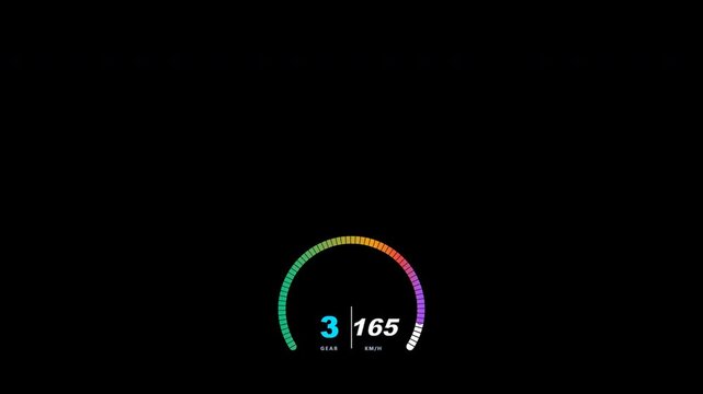 Isolated broadcast-quality center RPM and digital speedometer telemetry HUD. Pure JavaScript time-based physics simulation perfect for 60 FPS headless rendering. Modular overlay for sim racing, esport