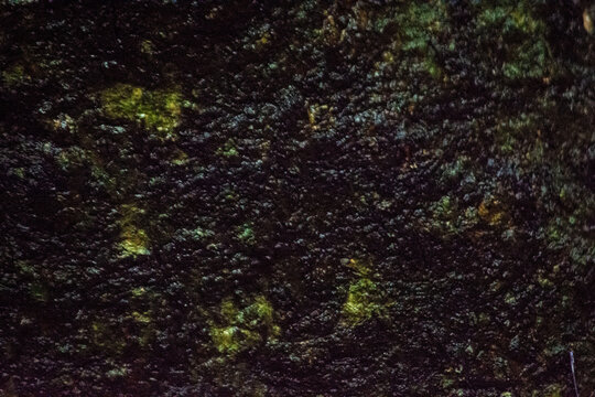 Dark Rough Mossy Stone Wall Texture Background