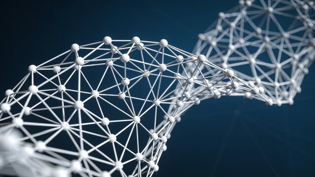 Low Poly Plexus Mesh of Connected Dots and Lines