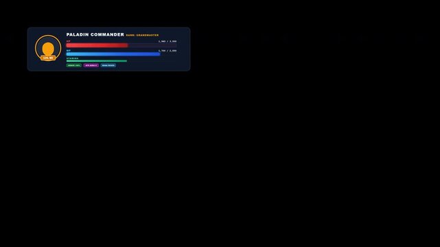 Health and Mana Bar HUD Pack with a red health bar depleting and a blue mana bar regenerating
