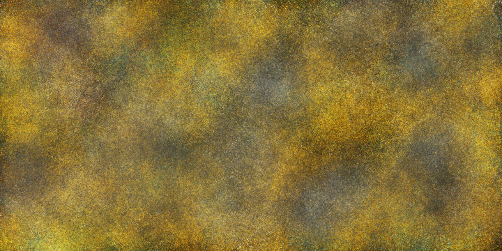Textured abstract background, with swirling golden, yellow and dark, brown distressed patterns, and subtle green undertones