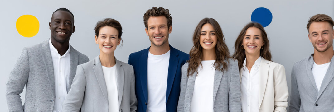 Diverse Future Business Leaders Standing Together &mdash; Innovation Team Corporate Portrait

