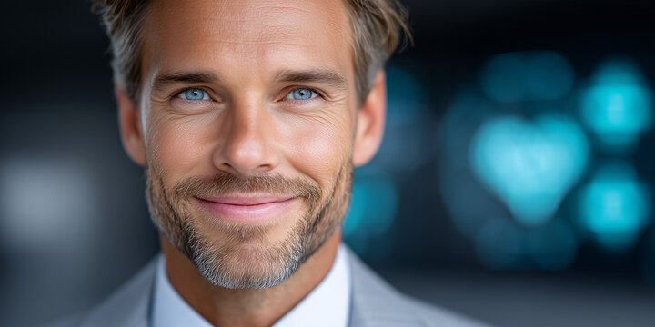 Healthcare Startup Founder in Modern Medical Innovation Workspace &mdash; Digital Health Business Portrait

