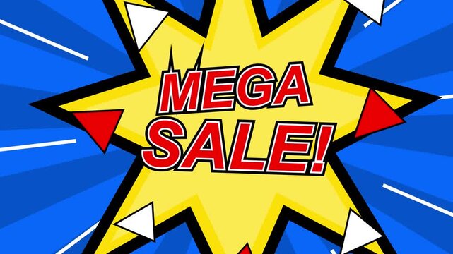 Animated Promotional Banner for Mega Discount Event featuring Number Six