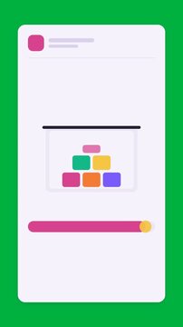 Animated Loading Card with Progress Bar and Placeholder Blocks