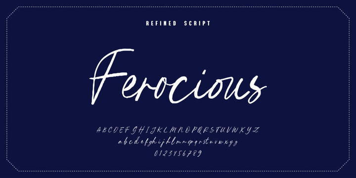 Signature Font Calligraphy Logotype Script Brush Font Type Font lettering handwritten. Minimal modern urban fonts for logo, brand etc. Typography typeface uppercase lowercase and number.