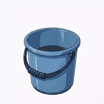 Blue Plastic Cleaning Bucket