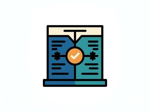 Trial balance accounting icon representing financial statement verification