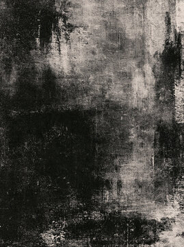 Weathered monochrome surface with layered grunge brush marks
