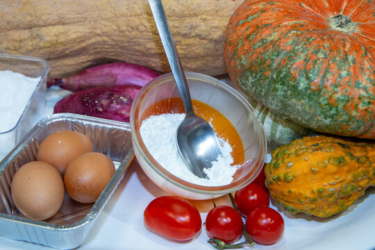 recipes with pumpkin ingredients, tortelloni and cake, preparation of a typical dish