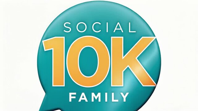 Social Media Logo Animation for 10k Family Community Brand Identity Reveal