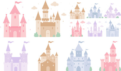 Obraz premium Castle Fairy Illustration 