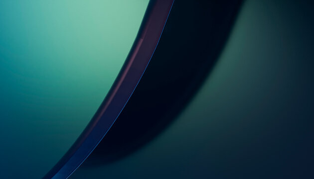 Abstract smooth curved blue and green shapes with gradient background