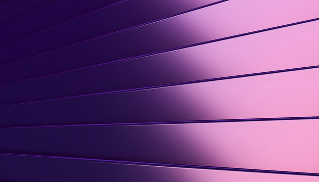 Purple and pink reflective panels with parallel lines abstract design