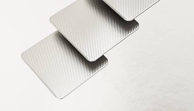 Stacked carbon fiber sheets with textured weave pattern