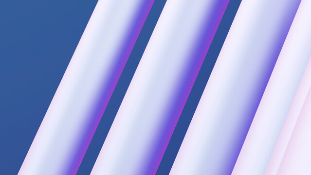 Light purple ribbons with soft shadows on blue background
