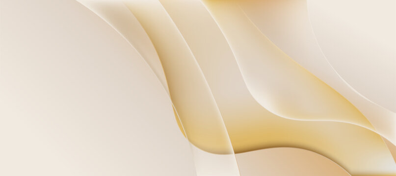Abstract Golden Wave Background with Elegant Fluid Lines