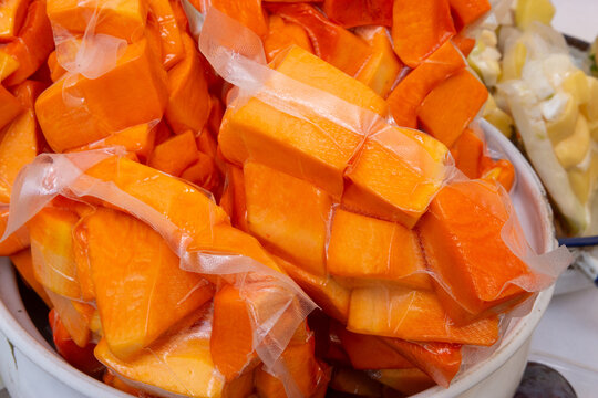 Recipes with pumpkin ingredients, tortelloni and cake, preparation of a typical dish