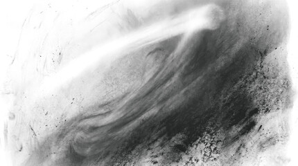 Obraz premium Abstract charcoal drawing texture with dark smudged strokes and soft gradients on a transparent background