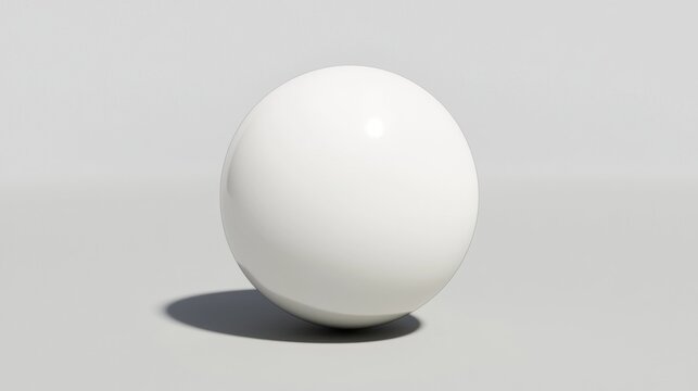 A white sphere with a glossy finish.