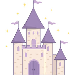 Fototapeta premium Castle Fairy Illustration