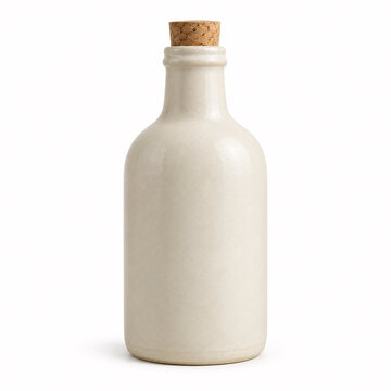 Small ceramic bottle with cork stopper