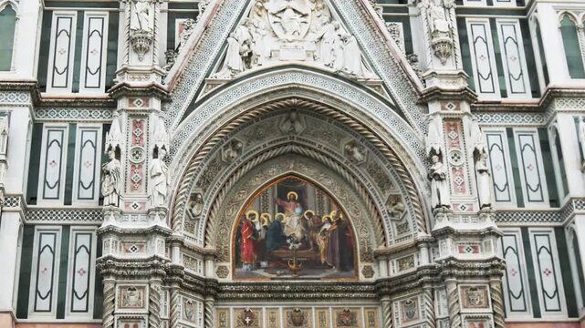 Florence Cathedral facade detailed view close up Italy