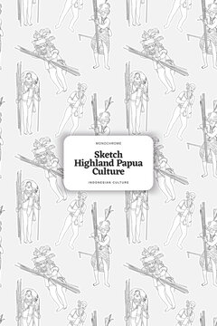 Dani culture cultural pattern of highland papua culture in outline style