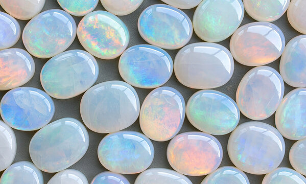  glossy crystal milky opal moonstones pattern
