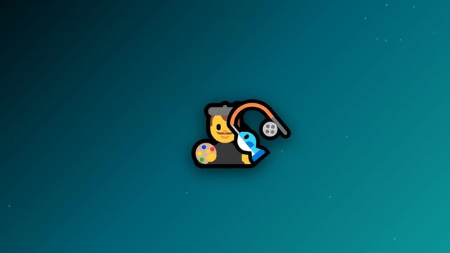 illustration video of fishing in the sea