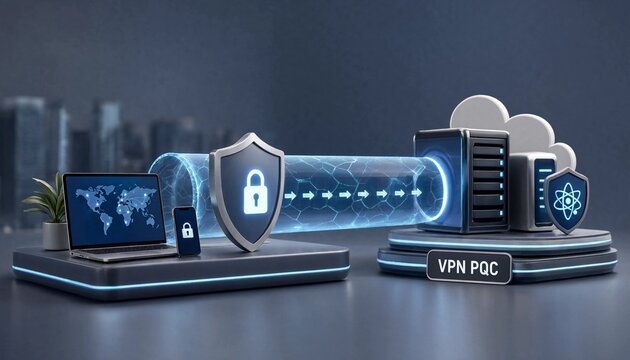 Post-Quantum Cryptography VPN Concept for Secure Data Transmission and Cloud Connection