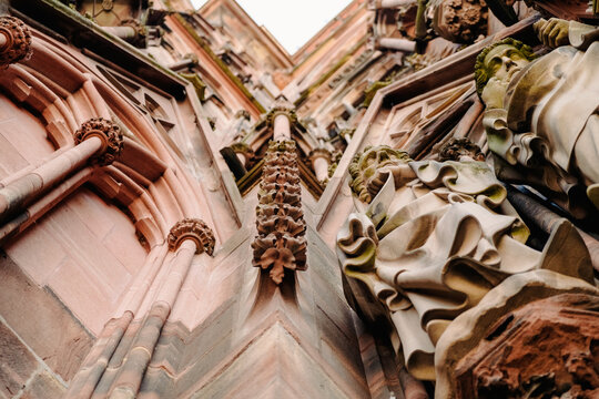 Details of Strasbourg Cathedral from below