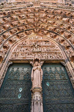 Details of the Strasbourg Cathedral facade