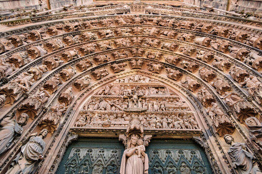 Details of the Strasbourg Cathedral entrance