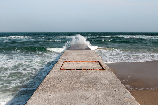 Black Sea beach in Odesa, Ukraine