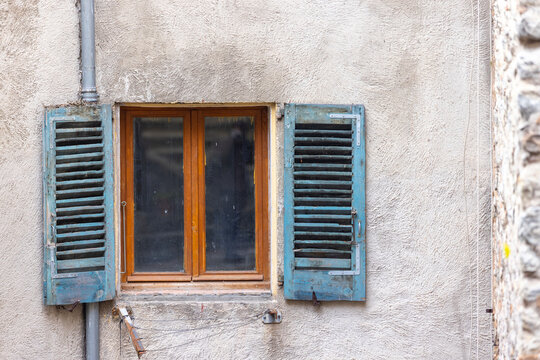 Weathered Shutters and Window in Entrevaux