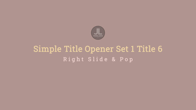 Simple Title Opener Set 1 Title 6