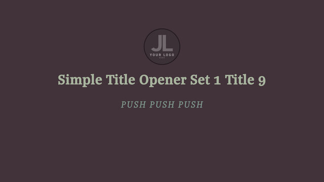 Simple Title Opener Set 1 Title 9