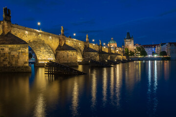 Fototapeta premium Night View of Charles Bridge