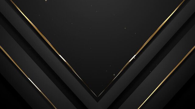Premium Geometric Arrow with Borders and Particle Sparks Gold Awards Trailer Titles Cinematic Openers Intro Luxury Background Loop