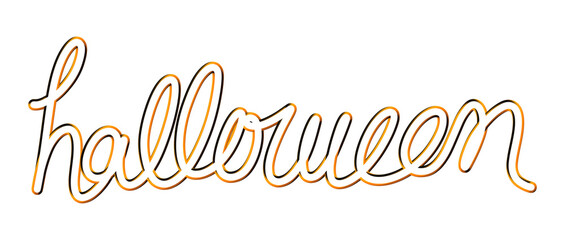 Stylish golden cursive halloween typography isolated on transparent background, perfect for spooky holiday season marketing, event invitations, and creative festive graphic design projects today. © Vivek