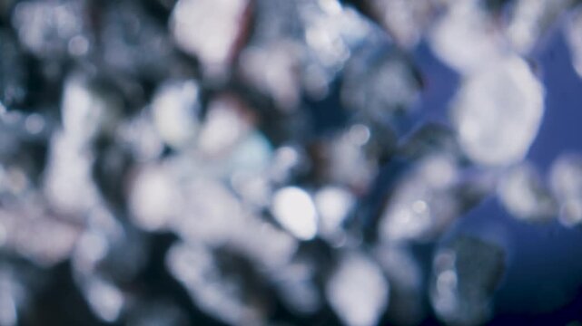 Silicon carbide abrasive powder grit 80 particles under microscope