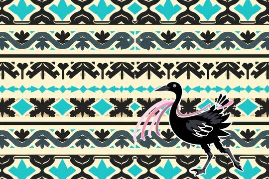 A tribal geometric seamless pattern featuring dense repeating rows of sharp interlocking arrowheads resembling festive bunting, tortilla chips