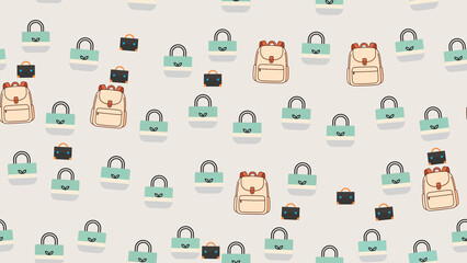 Pattern of Backpacks and Briefcases © mamas