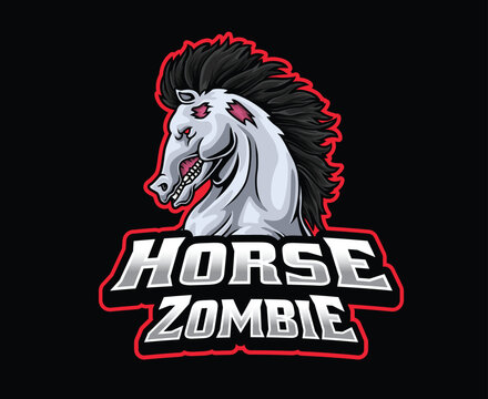 Zombie Horse Mascot Logo