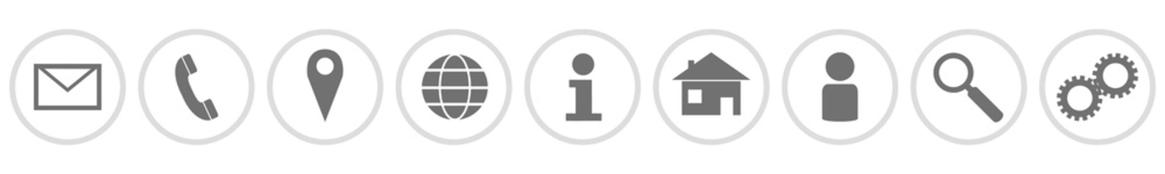 Business Web Symbole grau