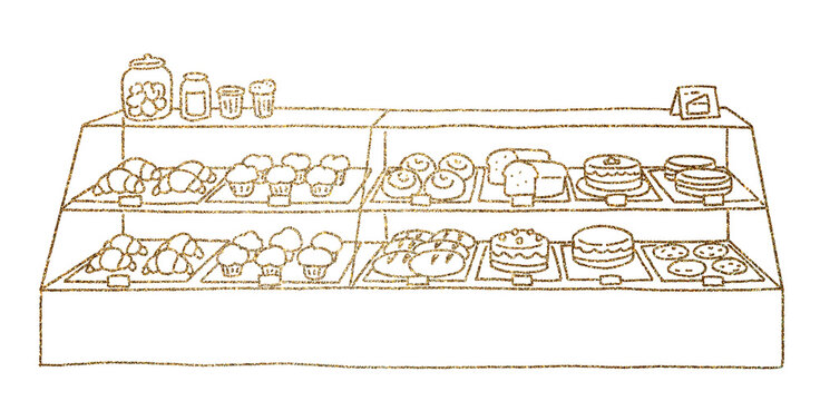 bakery showcase pastry display bread