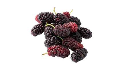 Bunch of fresh mix assorted berries background isolated on transparent background © Oliver